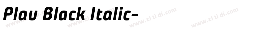 Plau Black Italic字体转换